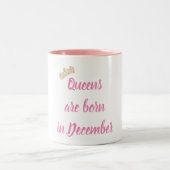 Dezember Queens Zweifarbige Tasse (Mittel)