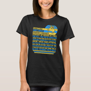 Dezember Sagittarius Facts Zodiac Sign Sonnenblume T-Shirt