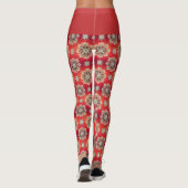 Dezember-Schneeflocken Leggings (Rückseite)