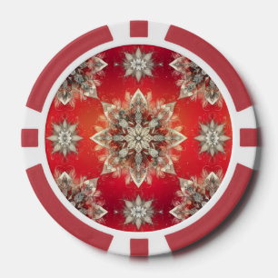 Dezember-Schneeflocken Pokerchips