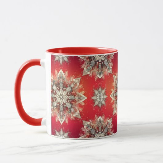 Dezember-Schneeflocken Tasse (Links)