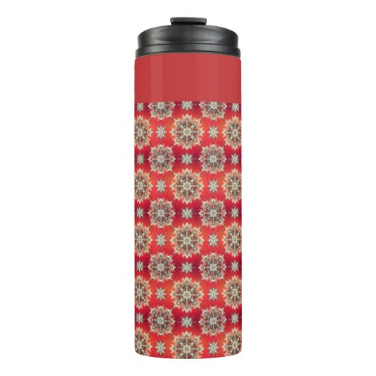 Dezember-Schneeflocken Thermosbecher (Vorderseite)