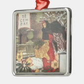 Dezember Silbernes Ornament (Links)