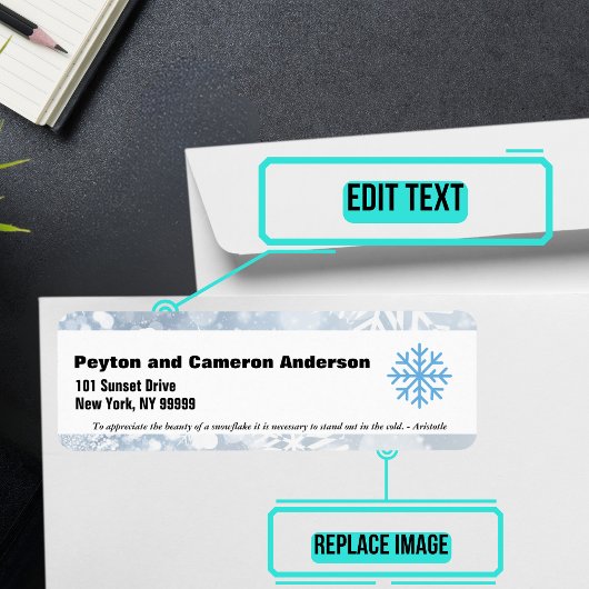 Dezember Thema Personalisierte Rücksendeadresse