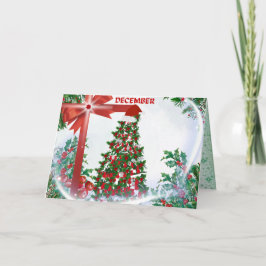 Dezember-Weihnachts-Grußkarte Karte