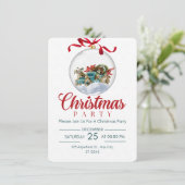 Dezember Weihnachts-Party Einladung (Stehend Vorderseite)