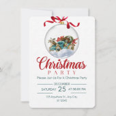 Dezember Weihnachts-Party Einladung (Rückseite)