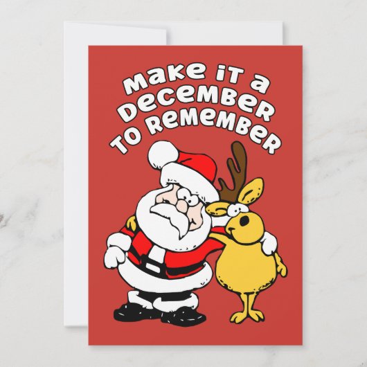 Dezember: Weihnachtskarte Einladung (Vorderseite)