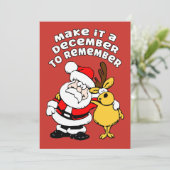Dezember: Weihnachtskarte Einladung (Stehend Vorderseite)