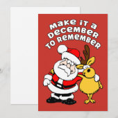 Dezember: Weihnachtskarte Einladung (Vorne/Hinten)