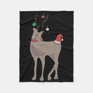 [Dezember] Weihnachtsrentier (12-Monatskalender C Fleecedecke
