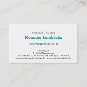 Dezent mit Punkt Visitenkarte