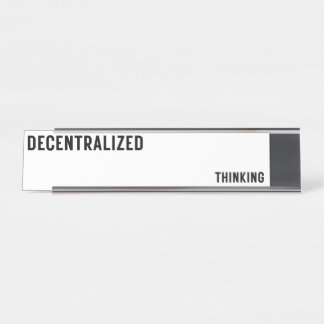 Dezentrales Denken Luxus Glas Schreibtisch Name Schreibtischnamensplakette