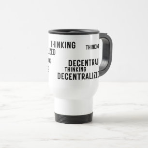 Dezentralisiertes Denken Minimalistische Reisebech Reisebecher