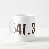 Dezimale Kaffee-Tasse Deweys Tasse (Vorderseite Links)