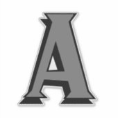 Dezimalstellen für benutzerdefinierte Großbuchstab Aufkleber (Vorderseite)