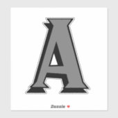 Dezimalstellen für benutzerdefinierte Großbuchstab Aufkleber (Blatt)