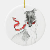 Dezzoi Scott Russian Red Borzoi Weihnachtsschmuck (Hinten)