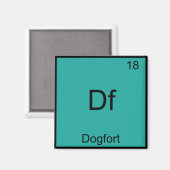 Df - Dogfort Funny Element Chemistry Symbol T-Shir Magnet (Vorderseite/Rückseite)