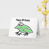 DF - Funny Cartoon Frosch Geburtstagskarte Karte (Gelbe Blume)