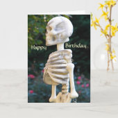 DF - Happy Birthday Skeleton Karte (Gelbe Blume)