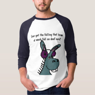 DF, taubes Esel-Arbeits-Spaß-Shirt T-Shirt