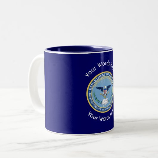 DFAS für Rechnungslegungsdienste im Verteidigungsb Zweifarbige Tasse (Vorderseite Links)