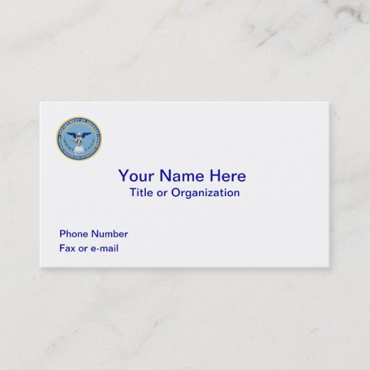 DFAS-Visitenkarte Visitenkarte (Vorderseite)