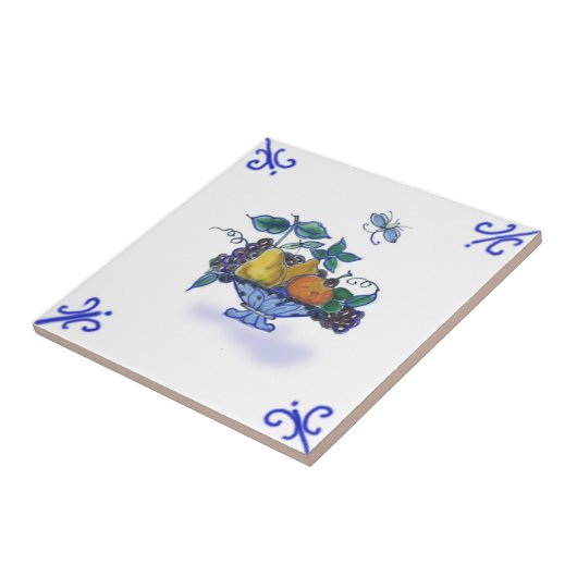 DFB04 Delft Frucht-Korb-Entwurfs-Keramik-Fliese Fliese (Seite)