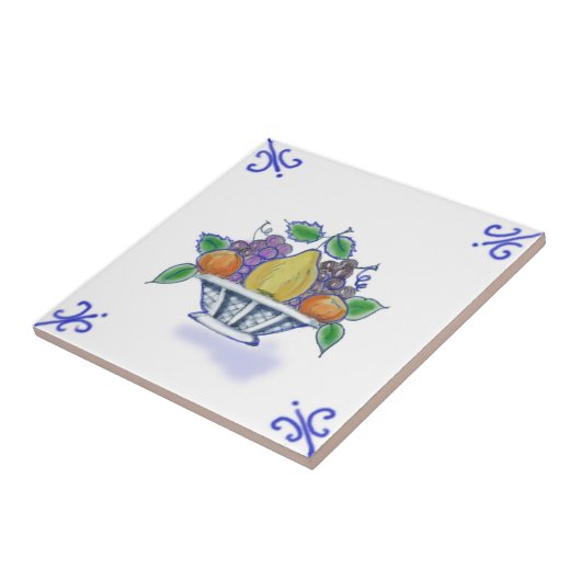 DFB05 Delft Frucht-Korb-Entwurfs-Keramik-Fliese Fliese (Seite)