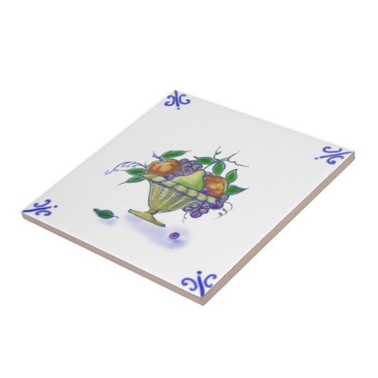 DFB06 Delft Frucht-Korb-Entwurfs-Keramik-Fliese Fliese (Seite)