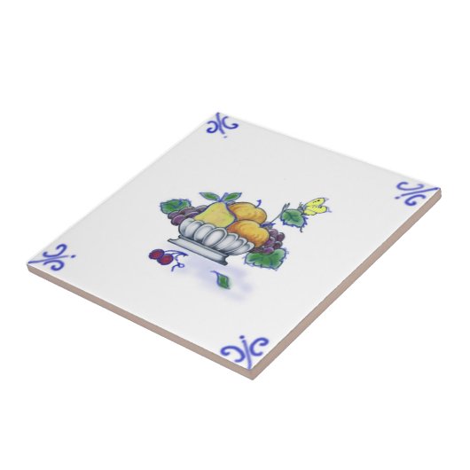 DFB09 Delft Frucht-Korb-Entwurfs-Keramik-Fliese Fliese (Seite)