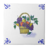 DFB11 Delft Frucht-Korb-Entwurfs-Keramik-Fliese Fliese (Vorderseite)