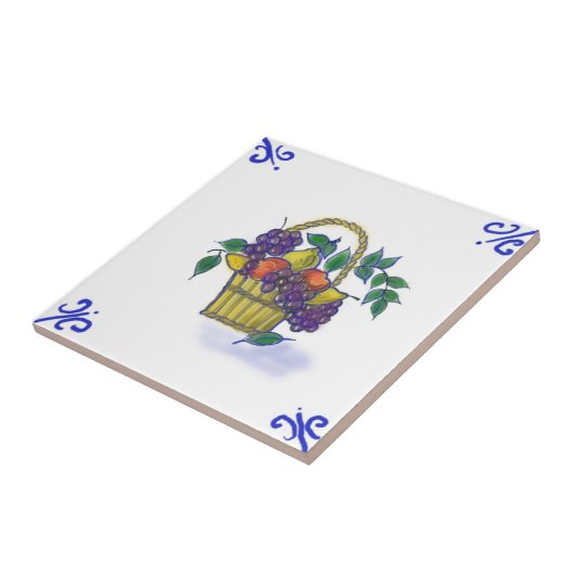 DFB11 Delft Frucht-Korb-Entwurfs-Keramik-Fliese Fliese (Seite)