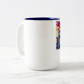 DFfeier-Wochenendengitarren-Tasse 2012 Zweifarbige Tasse (Vorderseite Links)