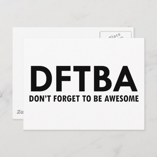 DFTBA POSTKARTE (Vorne/Hinten)