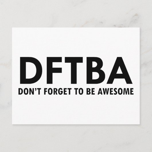 DFTBA POSTKARTE (Vorderseite)