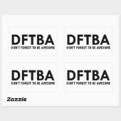 DFTBA RECHTECKIGER AUFKLEBER (Blatt)
