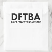 DFTBA RECHTECKIGER AUFKLEBER (Tasche)