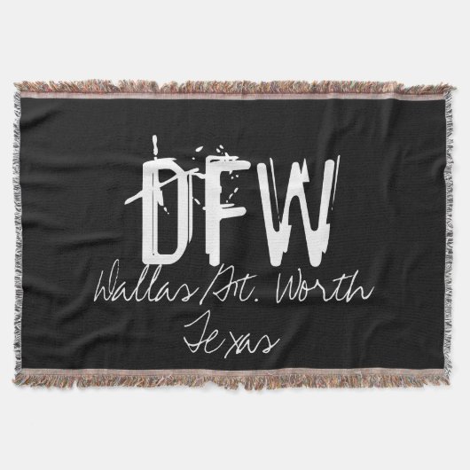 DFW Dallas Airport Code Typografie Decke (Vorderseite)