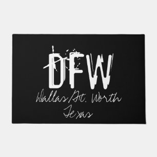 DFW Dallas Airport Code Typografie Fußmatte