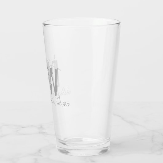 DFW DAllas Airport Code Typografie Glas (Links)