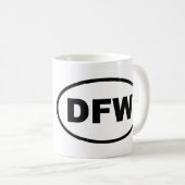 DFW Dallas Fort Worth Kaffeetasse (VorderseiteRechts)