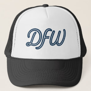 DFW Dallas Fort Worth Script Logo - Texas Airport Truckerkappe