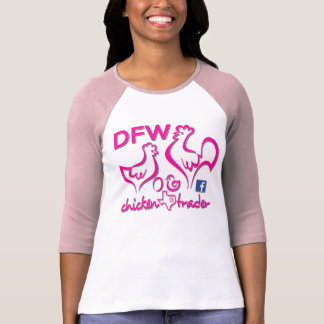 DFW Huhn-Händler/rosa Grafiken T-Shirt