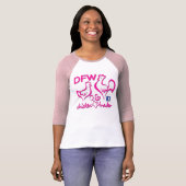 DFW Huhn-Händler/rosa Grafiken T-Shirt (Vorne ganz)