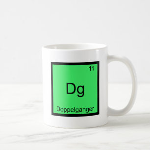 Dg - Doppelganger Funny Chemistry Element Symbol Kaffeetasse
