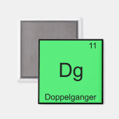 Dg - Doppelganger Funny Chemistry Element Symbol Magnet (Vorderseite/Rückseite)