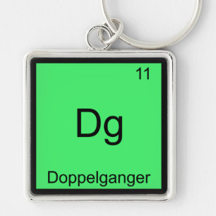 Dg - Doppelganger Funny Chemistry Element Symbol Schlüsselanhänger