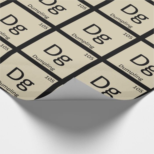 Dg - Dumpling Appetizer Chemie Periodische Tabelle Geschenkpapier (Ecke)